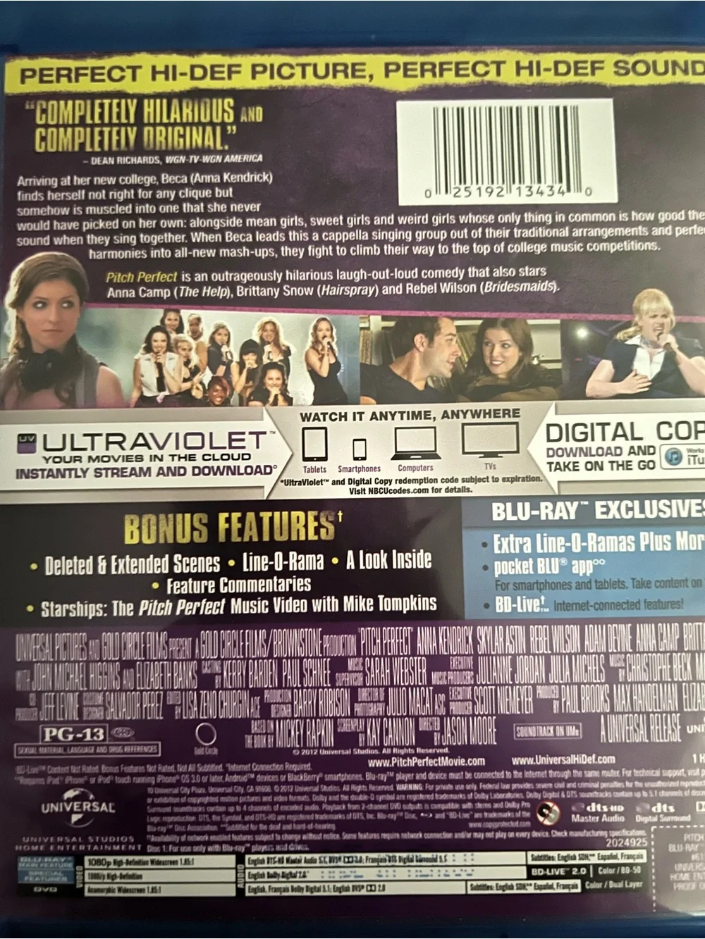 Pitch Perfect Blu-ray + DVD + Digital Copy